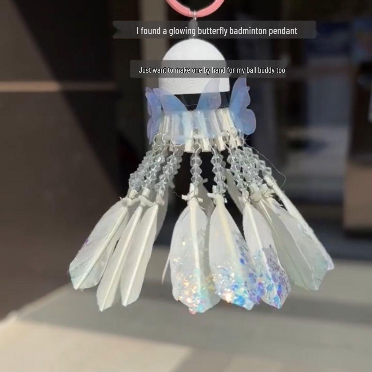 DIY Badminton Pendant Wind Chime - Handmade Gift for Boyfriend/Girlfriend, Qixi Valentine’s Day Without Light