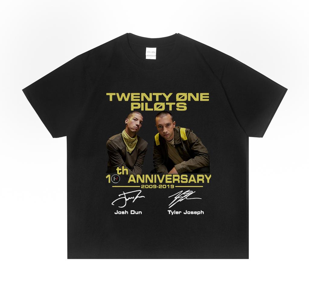 Y2K Twenty One Pilots Rock Unisex und Damen Mit Gleichem Mode Lässiger Trend Hohe Qualität Motorrad Baumwolle T-Shirt
