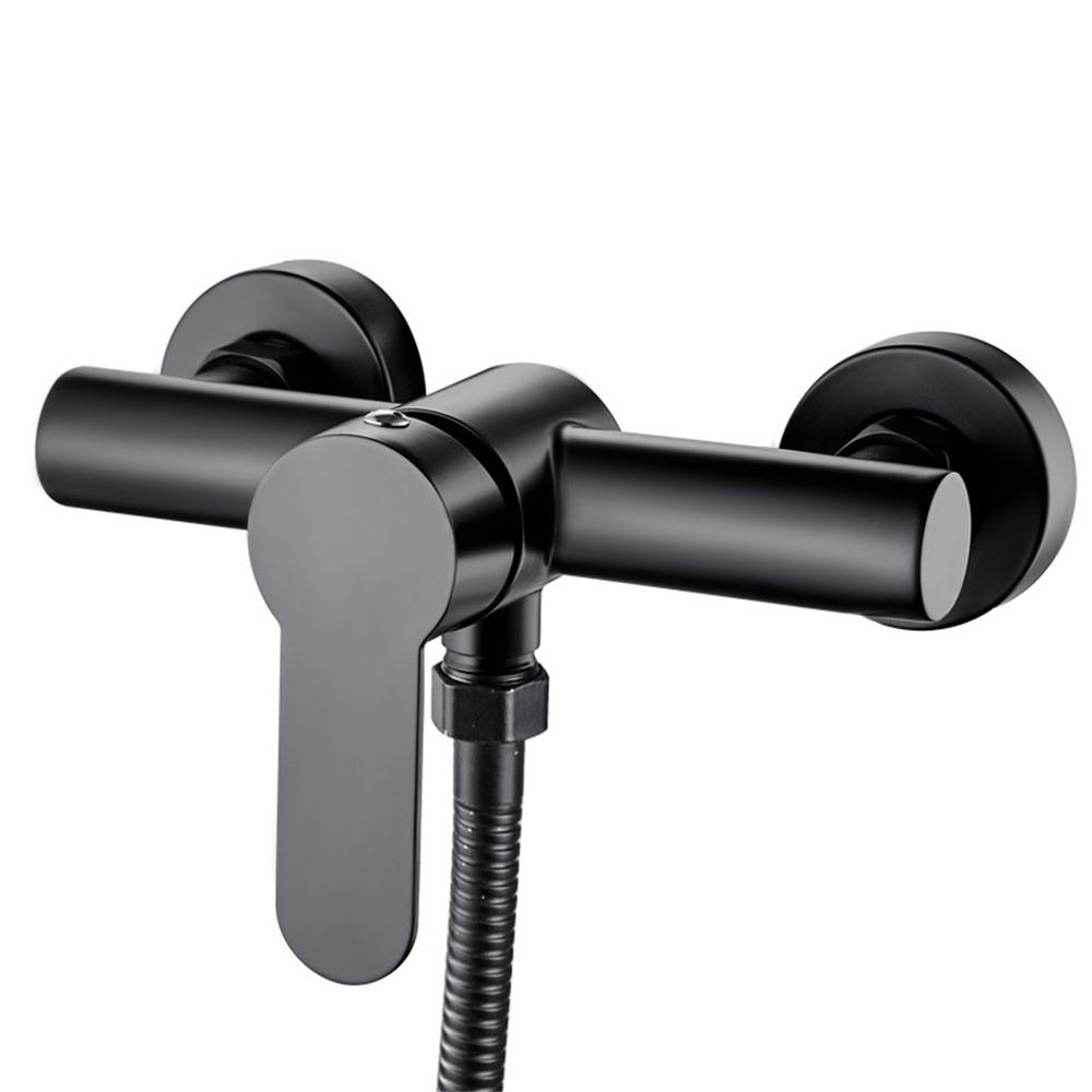 G1/2in Bathroom Shower Faucets 304 Stainless Steel Triple Bathtub Faucet Wall Mounted Hot and Cold Water Mixer Valve Nozzle Tap
