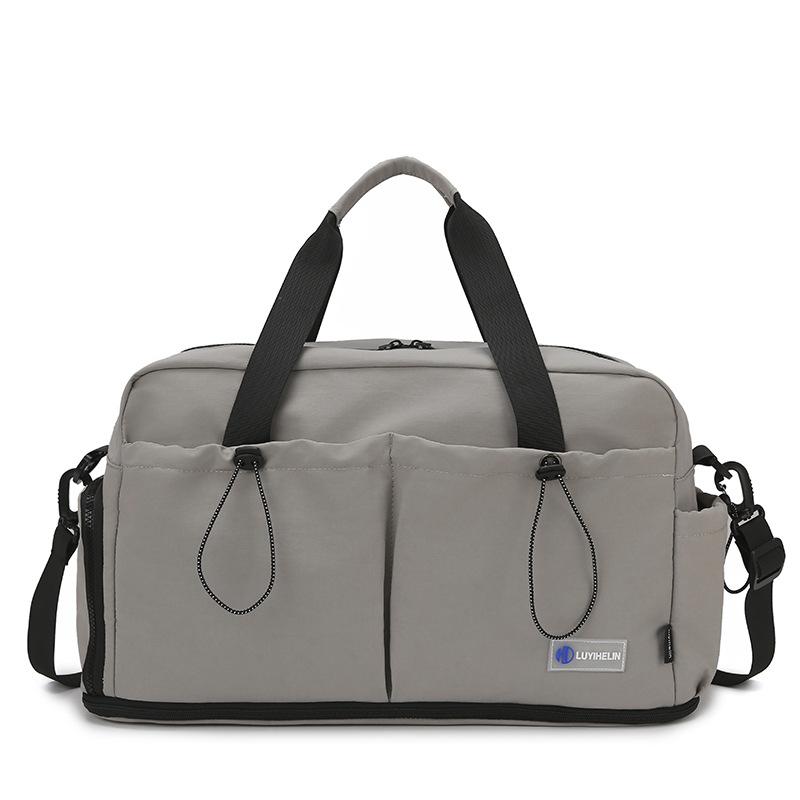 Dry and wet separation fitness bag, male and female couples short business trip travel bag, expandable simple casual storage duffel bag