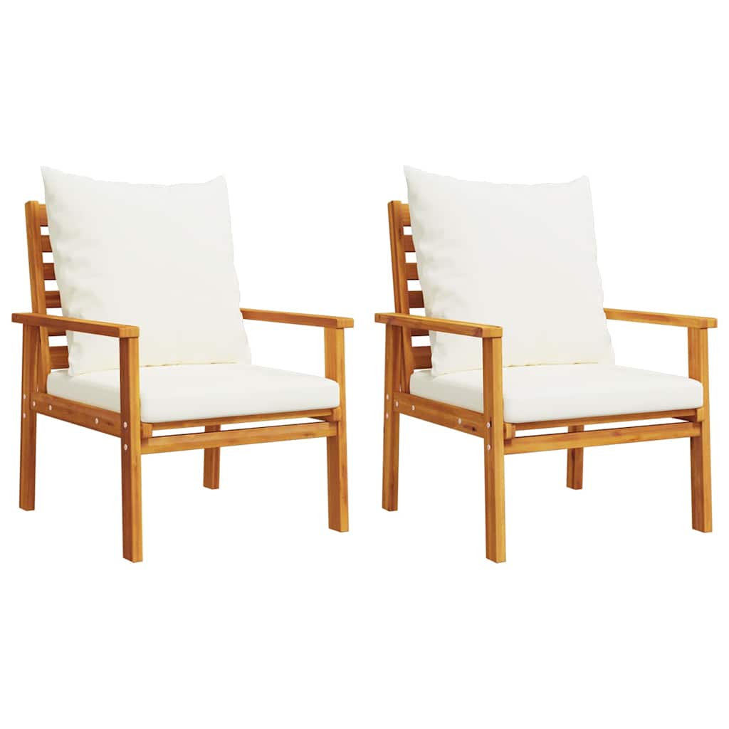 3 Piece Garden Lounge Set with Cushions Solid Acacia Wood
