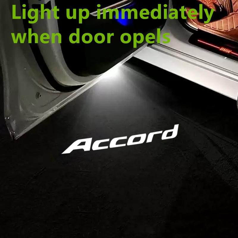 2PCS Car Door Welcome Light HD Wireless Projector Lamps Accessories For Honda Accord 10th 9th 2019 2020 2021 2022 2023 2024 ahw256