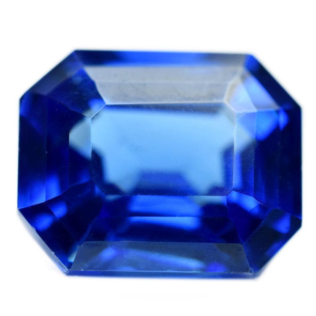 8 To 10 Ct Natural Blue Tanzanite Emerald Cut Certified Rare Loose Gemstone 203