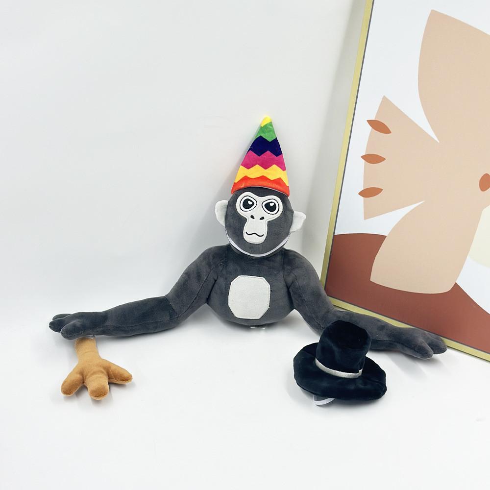 New Gorilla Tag Monke Plush Toy Stuffed Animal Doll With Hat 25cm Tall