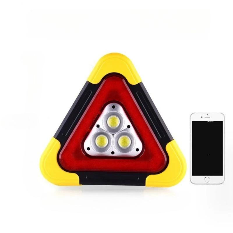 

2-в-1 Солнечный аварийный треугольный дорожный предупреждающий фонарь, супер яркий светодиодный рабочий свет для ремонта автомобиля, кемпинга, пешего туризма, охоты