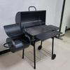 Large Charcoal Smoker Grill with Side Tables