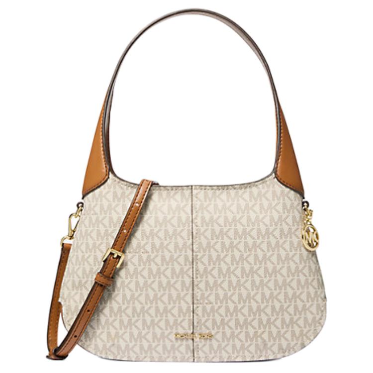 

Michael Kors MK Alice Printed Design Shoulder Tote Bag Small Women handbags Vanilla 30R6G0XL1B-VANIGLIA Basic Set (Bag)