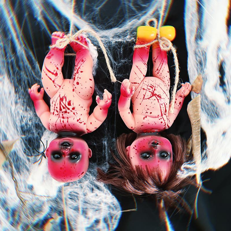 Halloween Hanging Ghost Doll Pendant Haunted House Props Children's Gifts Party Decoration Supplies Horror Ghost Zombie Baby