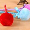 Cute Plush Faux Fur Pom Pom Bowknot Polka Dot Ballpoint Pen Student Stationery