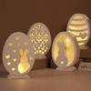 A Top-quality Easter Bunny Egg Hollow Lamp Silicone Mold for Cement Drop Crystal Crafting Silhouette Decoration Home Garden Art