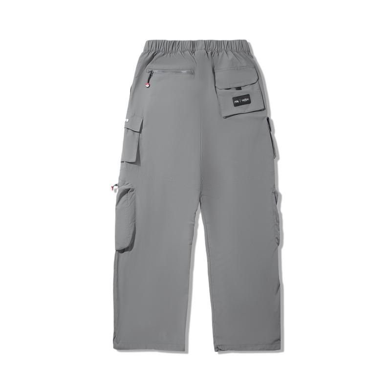 Li Ning X Pokémon Straight Loose Casual Pants Men bottoms Sober-Gray AKXV441-2
