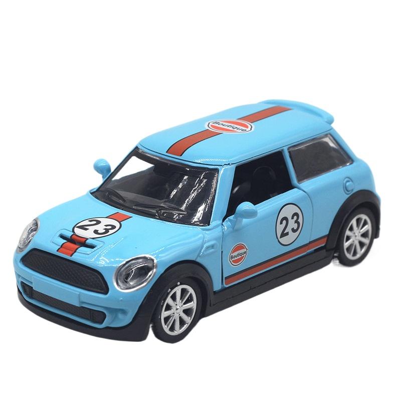1/32 Scale Alloy Model Mini Painting 53 Racing Classic Model Pocket Toy Pull-Back Door Car Model Children's Toy