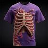 Halloween New t shirt for man Short-sleeved Men's Lava Pattern Short-sleeved Loose Round-neck T-shirt Breathable Lightweight Top