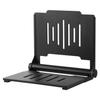 Foldable Shower Seat Wall Mounted, 452mm Folding Shower Bench with Supportive Backrest, Plastic Fold-Down Bathroom Corridor Seat with Stainless Steel