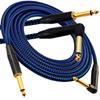 Kabel Instrumentalny Red's Music - Jack 6.3Mm / Jack 6.3Mm Kątowy - Fop Kabel W Oplocie - Gcf1230Bb - 3M