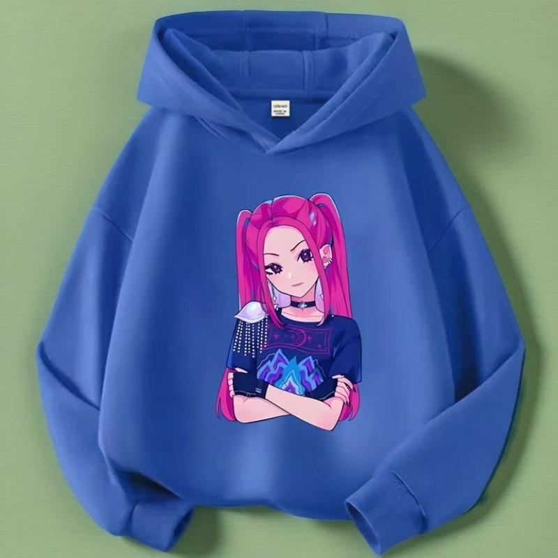 Hoodies Sweatshirts Girls Hoodies Girls Long Sleeves Children's Prints Comfortable Hoodies Fashionable Pullovers Children's Tops