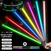 2-In-1 Colorful Lightsaber Telescoping Laser Sword Red&Blue Double Saber Rave Prop With Battle Sound For Kids Cosplay Cool Toy