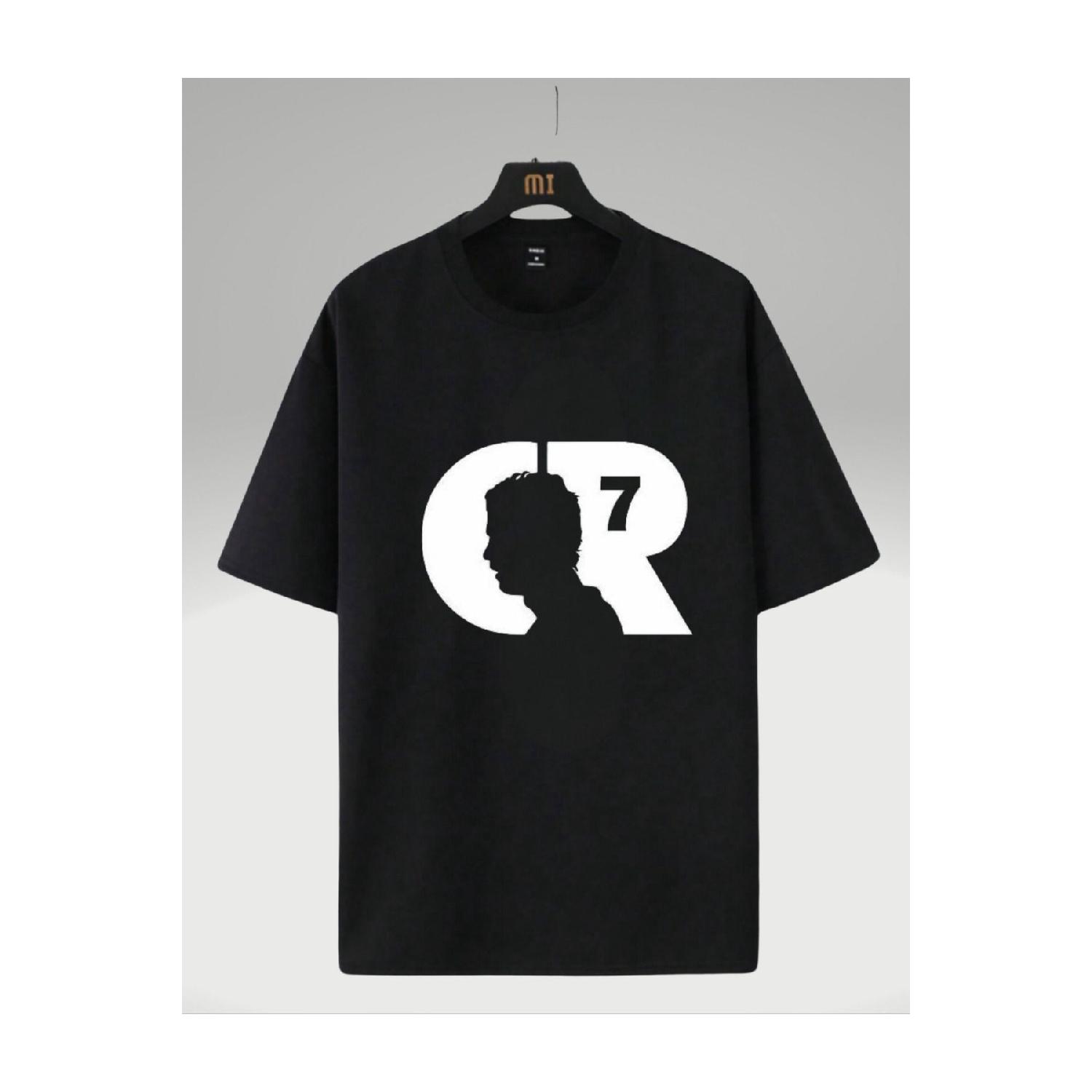 

Мужская футболка оверсайз из 100% хлопка с круглым вырезом и принтом Криштиану Роналду Cr7 специального дизайна