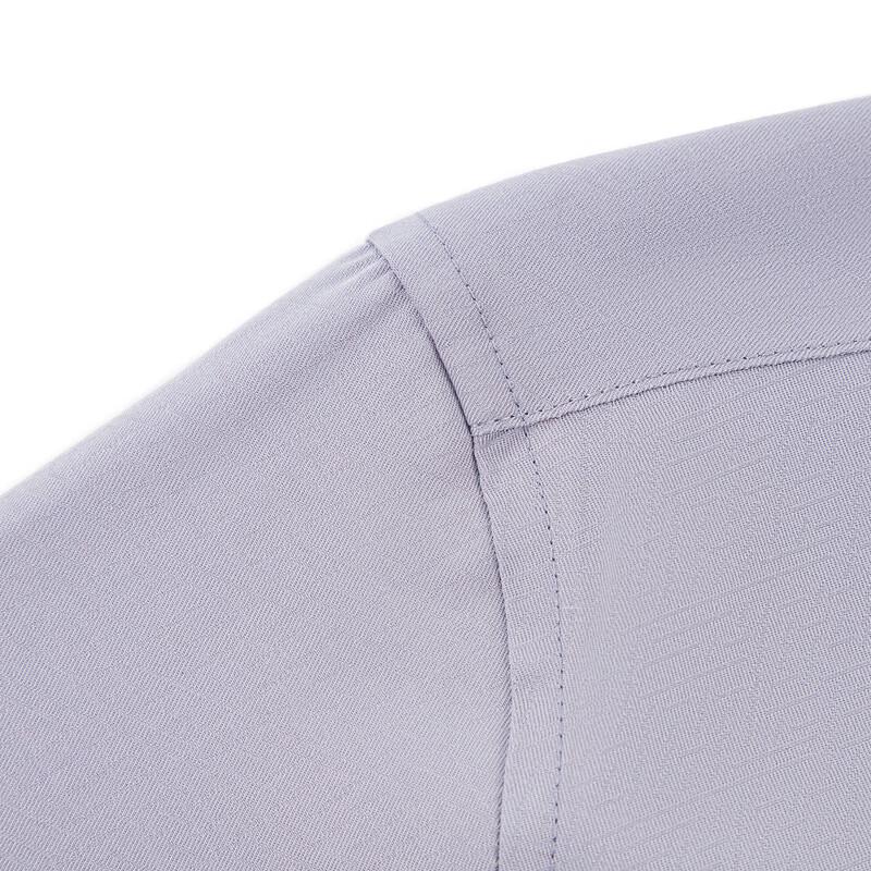 Qipai Men's Modal Jacquard Long-Sleeve Business Shirt