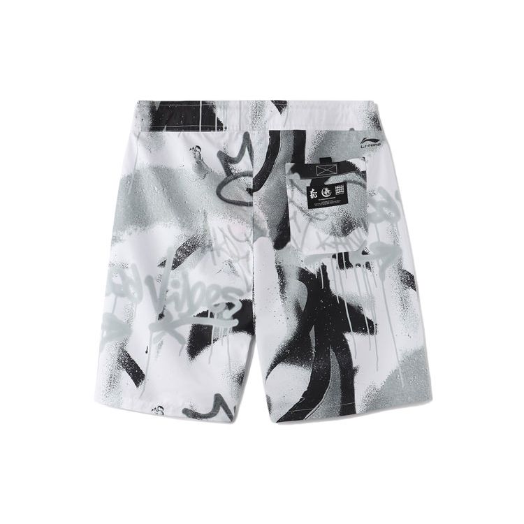 Li-Ning Casual Breathable Sports Shorts Men Shorts Black White AKSR123-1