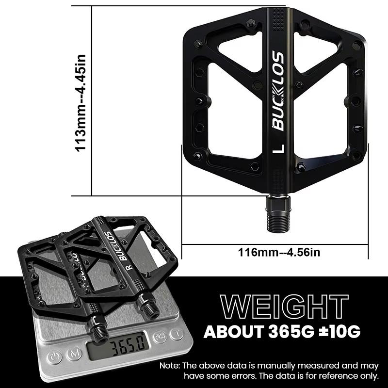 BUCKLOS Bisiklet Pedalı Ultra Hafif Pedal Platformu Yol Dağ Bisikleti İçin Kaymaz Naylon Mühürlü Rulmanlar Düz Pedallar MTB Bisiklet Parçası