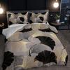 3pcs Blue Beding Set Beautiful Girl Anime Printed Cozy Soft Duvet Cover Set King Quen Twin Single Sized Dimensions Birthday Gift Bedrom Decor