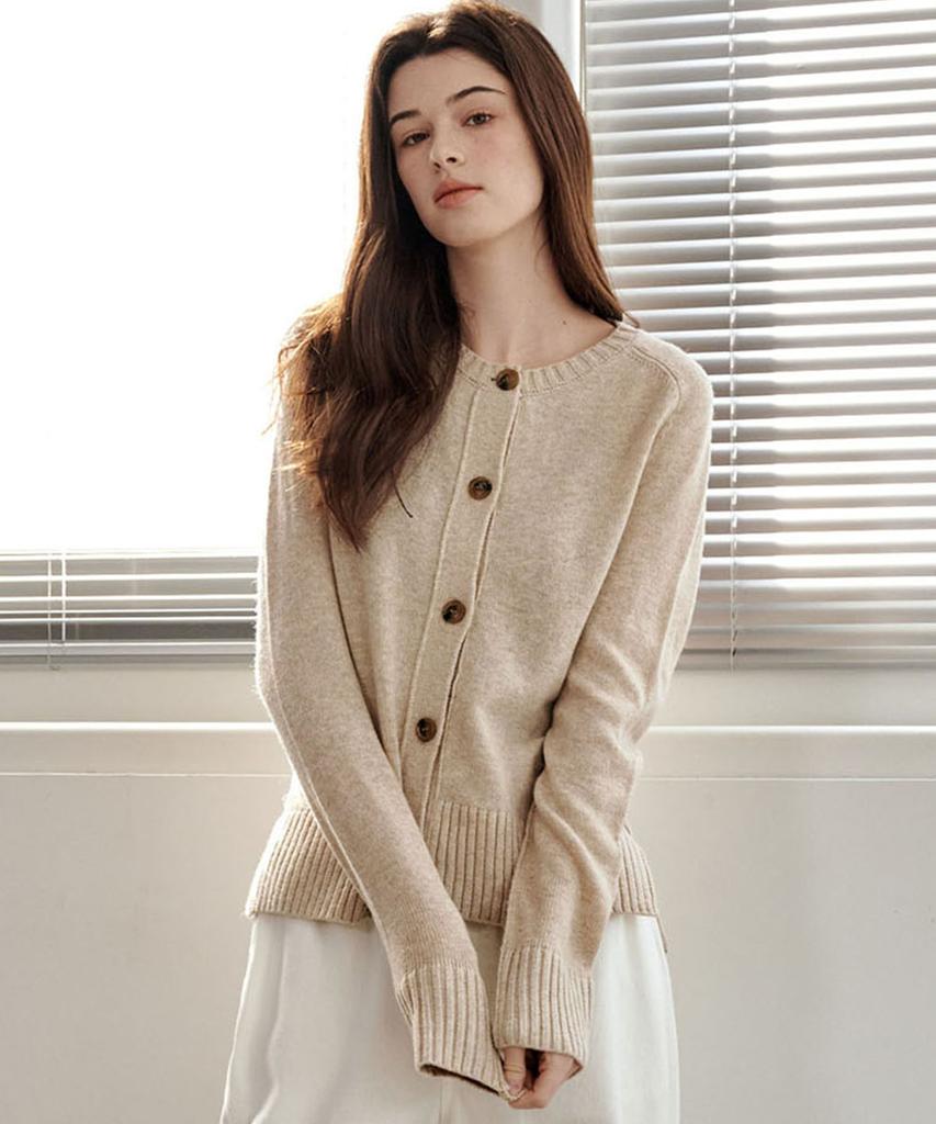 MALOUPE 8102 Raglan Knit Cardigan (Beige)