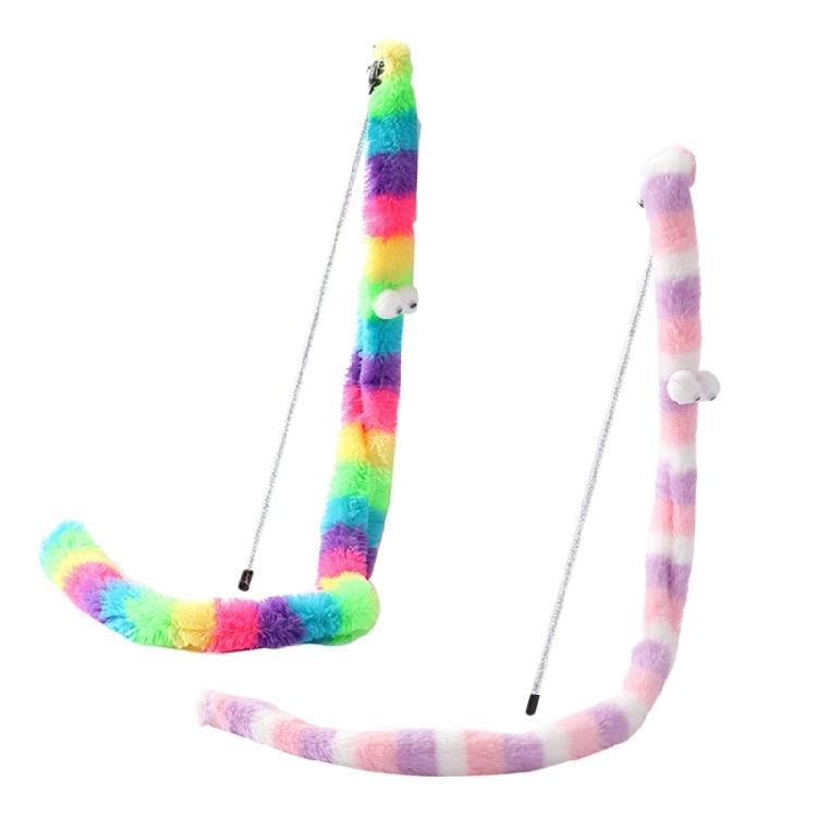 Cat Toy Teaser Wand with Bell Plush Toy Gift for Kitten Playing Exercising