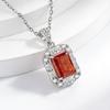 2026 Colored Treasure Ice Flower Cut High Carbon Diamond Necklace Fashionable Luxury Electroplated Real Gold Pendant