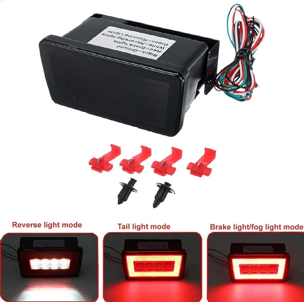 Subaru LED Rear Fog Lamp Kit Backup Reverse Compatible with Subaru Impreza WRX STI XV Crosstrek 3-In-1 (Tail, Brake, Lights) (Smoke Lens)