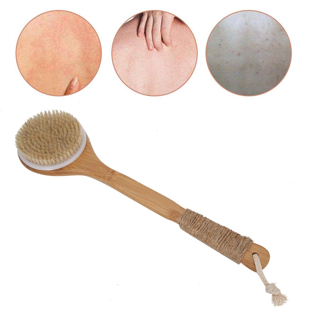 Shower Back Brush Long Handle Bathing Scrubber Massager Exfoliating Brush for Men Women
