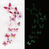 12 X 3D Luminous Butterfly Wall Stickers Home Decor Sticker Kids Bedroom