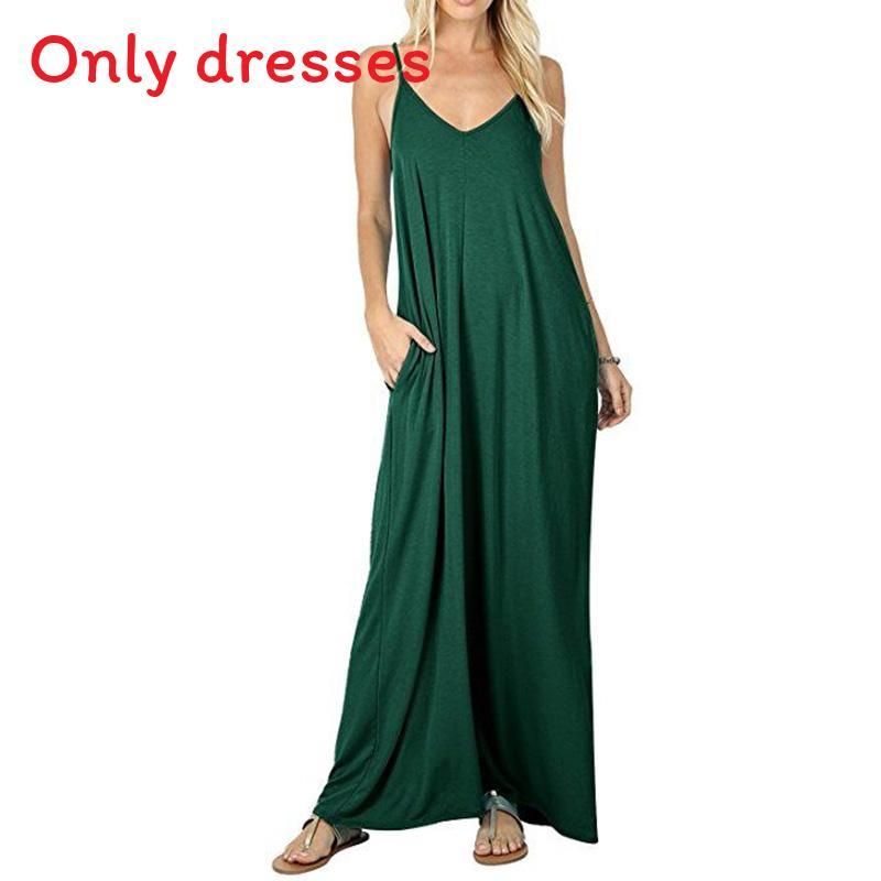 Elegant Women V-neck Long Beachwear Spaghetti Strap Cocktail Maxi Sundress