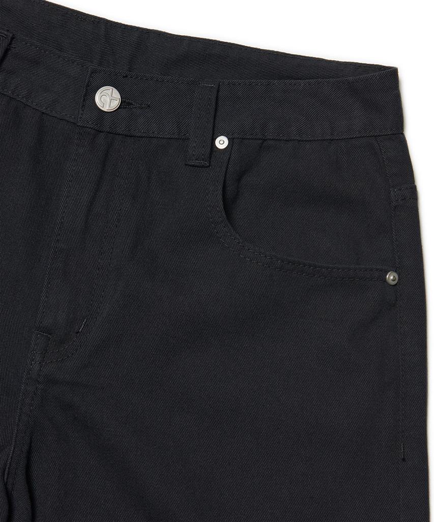 Nomaenyueol Wave Curved Cotton Pants - Black