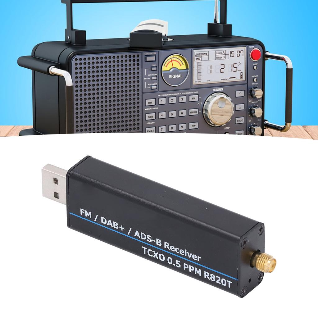 RTL  Receiver 100KHz To 1766MHz RTL2832U R820T2 0.5PPM TCXO Software Defined Radio Receiver