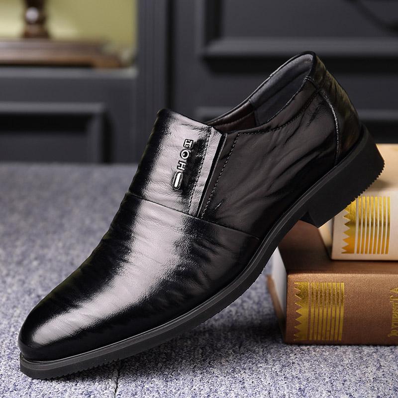Fashion Luxury Brand Men's Business Dress Shoes Interview Commuting Casual Shoes British Style Men Pointed Toe Shoes for Wedding