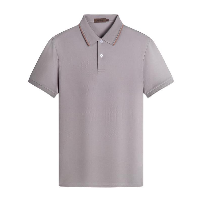 Zhuangji Men's Cooling Mulberry Silk Blend Polo Shirt
