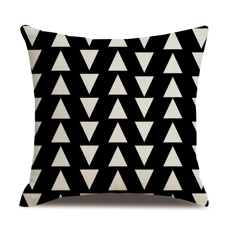 

Льняная наволочка Черная Геометрическая Стрела Волнистая Точка Наволочка для Подушки Домашний Мягкий Декор Наволочка 45Cm without pillow core