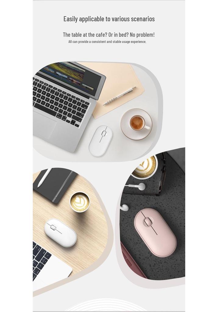 Xiantai Star Bluetooth Dual Mode Silent Wireless Mouse for Girls - Mini, Low Noise, for Laptop, Desktop, Office.