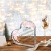 2D Flat Heart-Shaped Acrylic Keepsake Decorations Plaque, Gift for Mom, Suitable for Wall Decoration, Porch, Room, Villa, Accents Home, Hallway, or Wo
