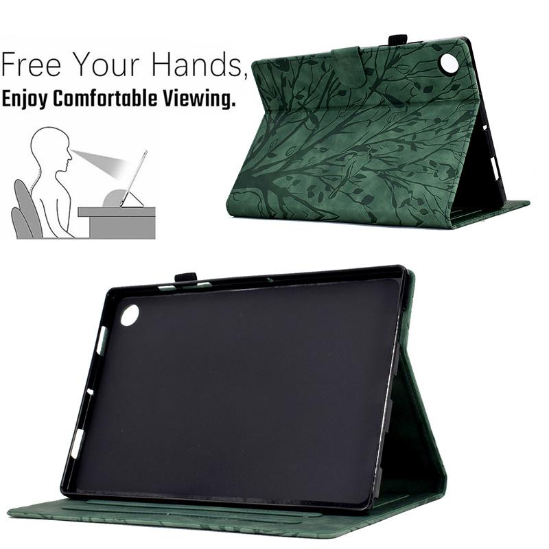Pouzdro pro Samsung Tab A11 Pouzdro 8,7 palce Ražené stromové magnetické peněženkové pouzdro Stojan Tablet Coque pro Galaxy Tab A11 2025 Pouzdro Sm-x130