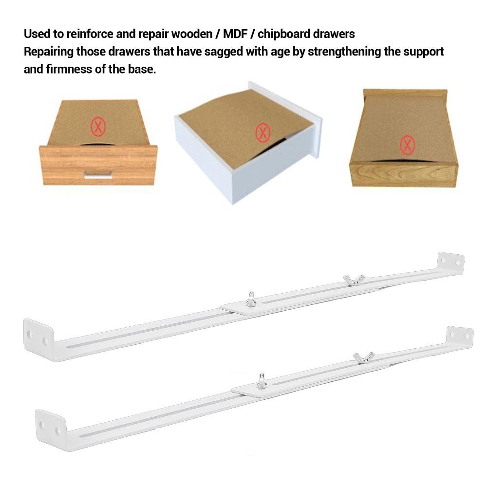 4pcs Easy Install Drawer Support Bracket Carbon Steel Drawer Reinforcement Bracket Kitchen