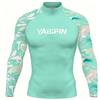 Men's Long Sleeve Mock Neck Rash Guard – UV Protection Quick-Dry Swim Shirt for Surfing, Diving & Beach Fishing