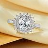 Luxuriöser Schneeflocken Zirkon Ring – Elegantes Design, Vielseitiger Stil für den Weg zur Arbeit