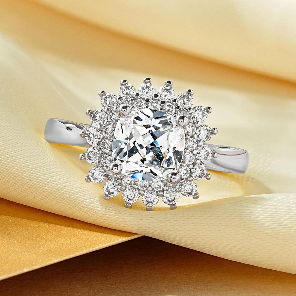 Luxuriöser Schneeflocken Zirkon Ring – Elegantes Design, Vielseitiger Stil für den Weg zur Arbeit