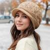 Casual Thickened Women's Winter Beret Ear Protection Warm Duck Tongue Hat Wool Windproof Ski Cap Outdoor