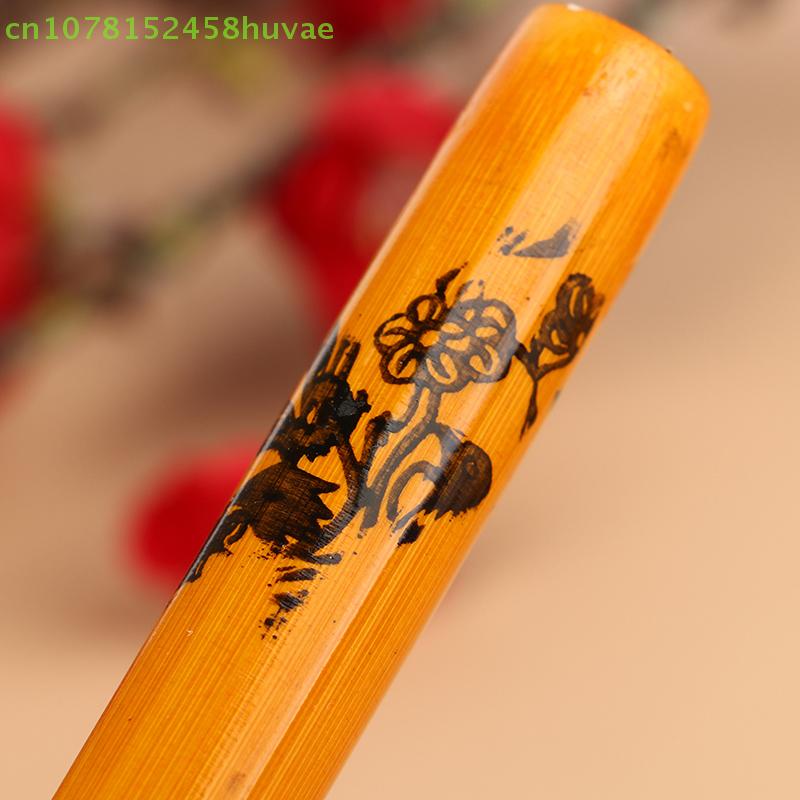 1 Pc Chinese Traditional 6 Holes Bamboo Flute Vertical Clarinet Student Musical Instrument Wooden Color Flute For Beginner