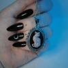 White Cat Cameo Necklace, Gothic Jewelry, Pagan, Witchcraft Accessories, Alternative, Retro, Organ, Choker For Women Man