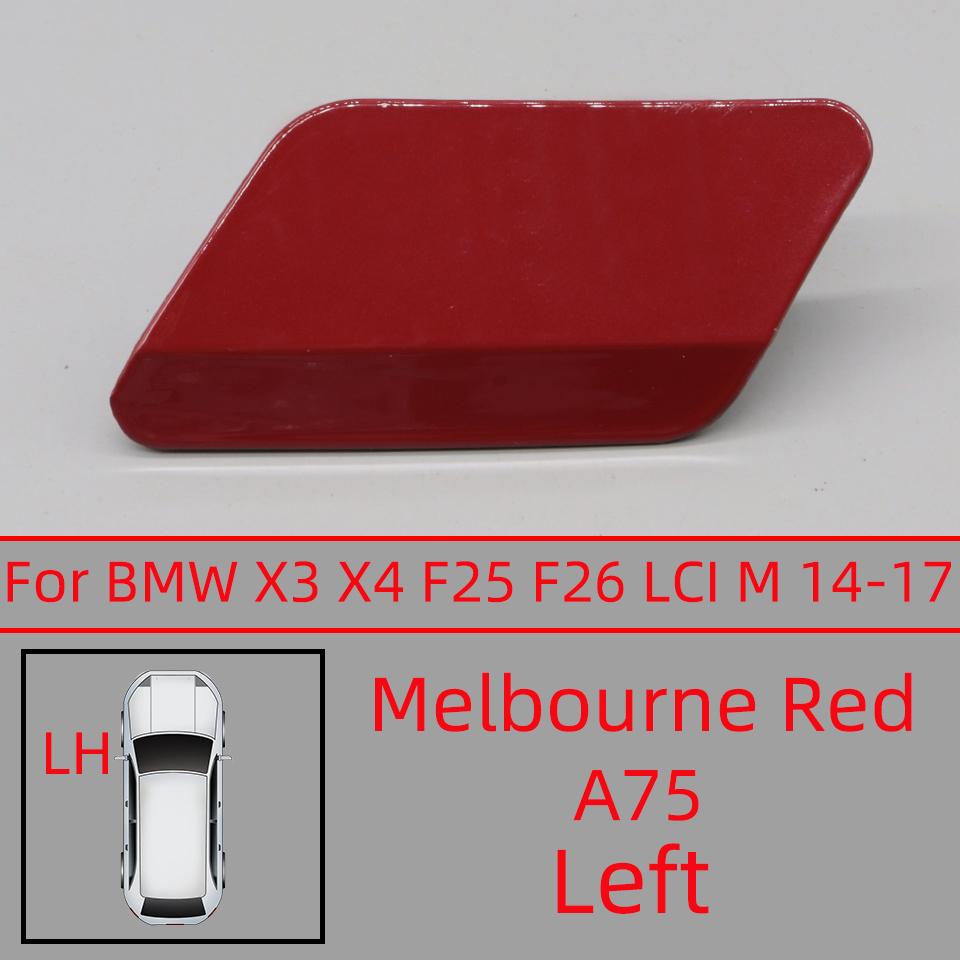 Auto Parts Headlight Washer Cover Cap For BMW X3 X4 F25 F26 LCI M-Sport 2014-2017 High Quality Spray Paint Black White Silver