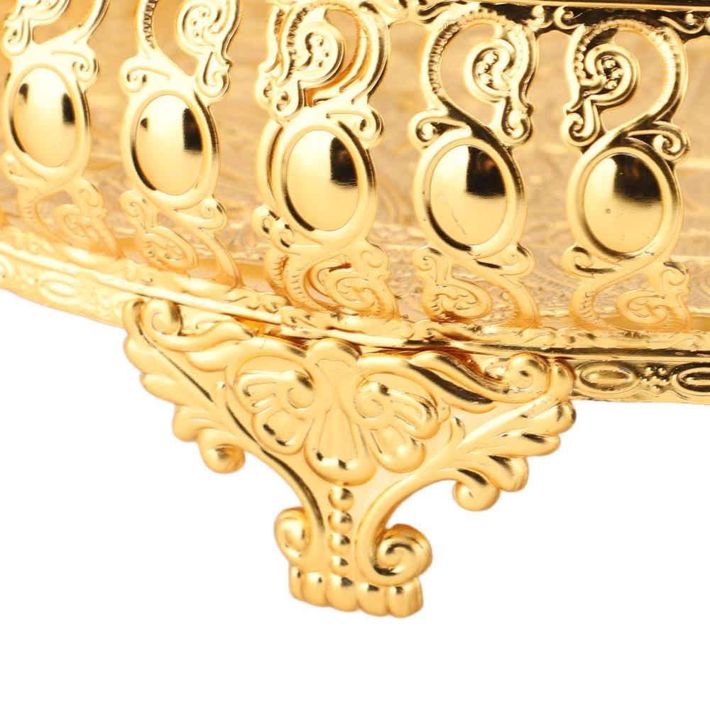 Alloy Dessert Plate Round Cake Plate Platters Fruit Tray Living Room